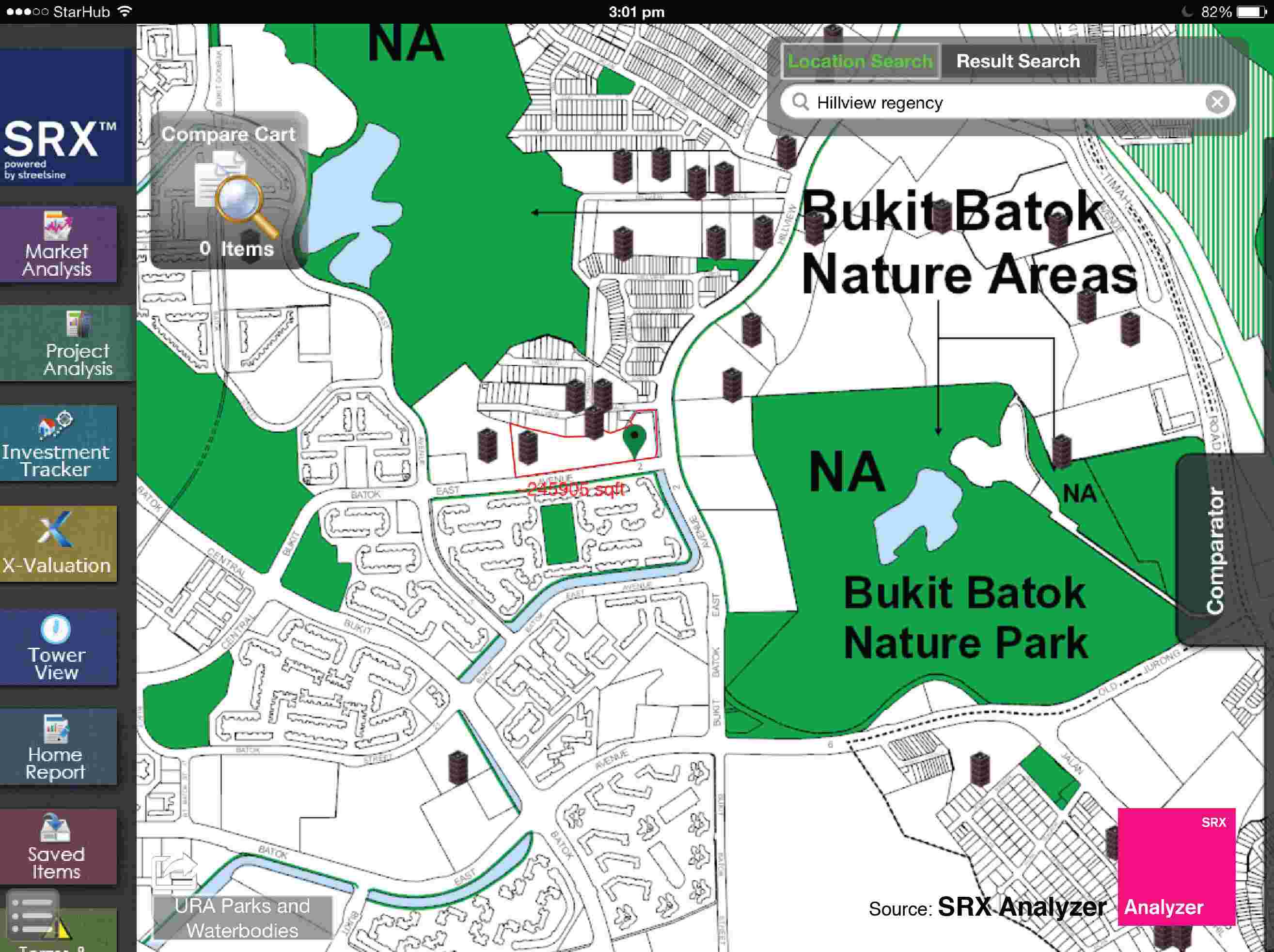 Singapore One Map on SRX Analyzer